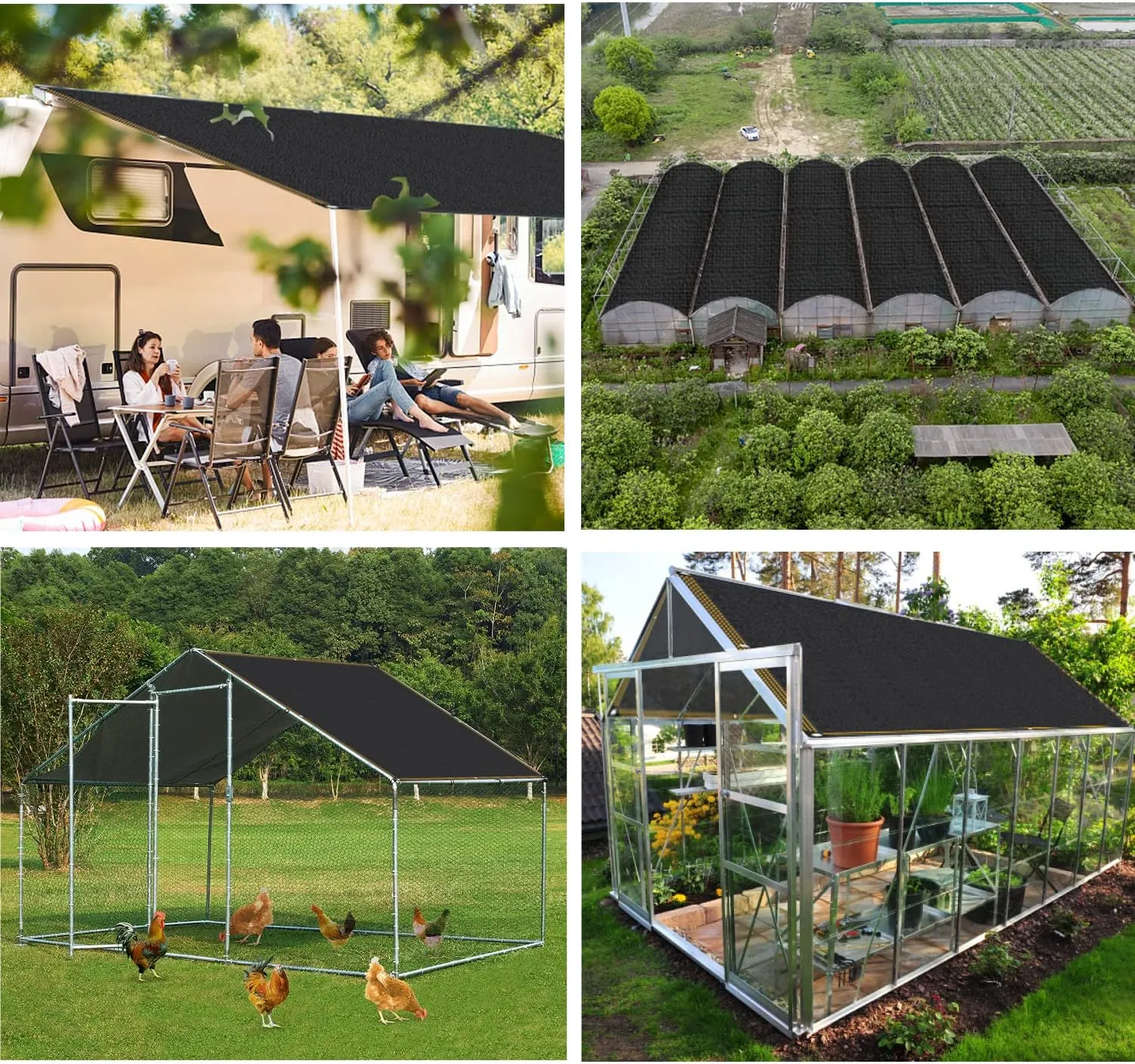 Garden Shade Cloth - for Plants Heat Protection 6'x8', 70% Vegetable Greenhouse Canopy with Grommets, Chicken Coop & Dog Kennel Cover, Outdoor Sun Tarp of Backyard & Balcony