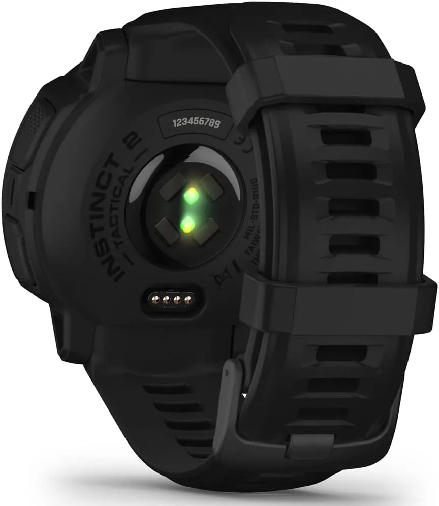 Garmin 010-02627-13 Instinct 2 Solar Smartwatch, Tactical Edition, Black Bundle with Deco Essentials 2X Tactical Emergency Paracord Multipurpose Bracelet and 2X Screen Protector