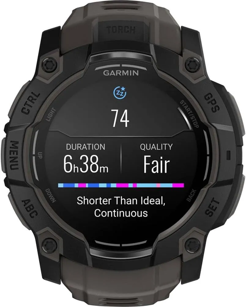 Garmin Instinct 3-50 mm Outdoor GPS Smartwatch, AMOLED, Black with Black Band 010-03020-00 Bundle with Deco Essentials Screen Protector & 2X Tactical Emergency Paracord Bracelet
