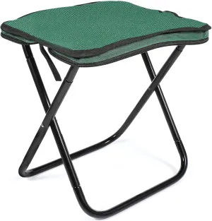 GARVALON Portable Folding Stool for Camping Lightweight Seat Space-Saving Design for Hiking Fishing Gardening Versatile Outdoor Use Easy Setup Compact Travel Foot Stool