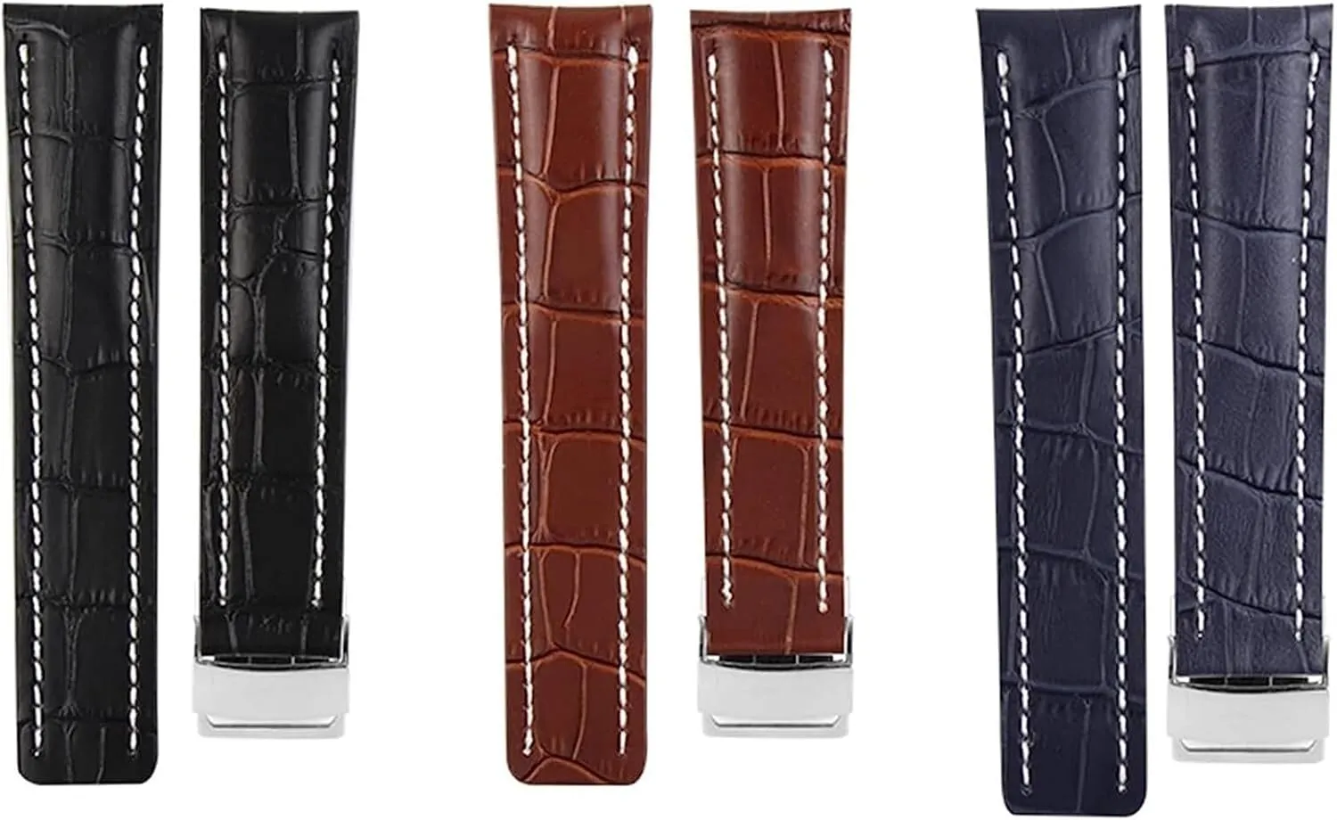 Genuine Leather Watch Band For Breitling Strap Wrist Bracelet With Folding Buckle Replacement Watch Accessories