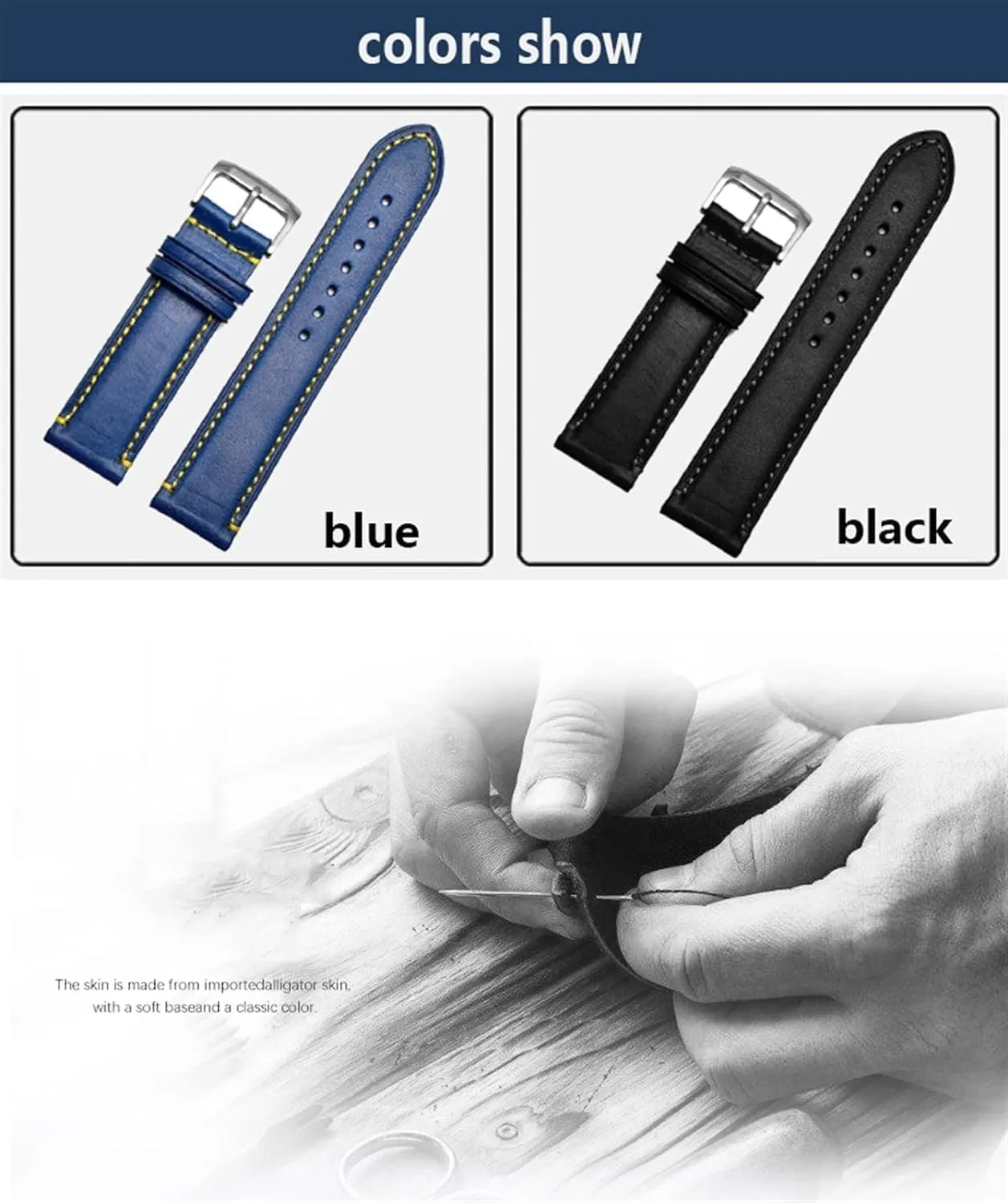 Genuine Leather Watch Strap For Citizen AT8020 JY8078 Wristband With Folding Buckle Bracelet