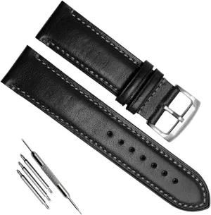 Genuine Leather Watch Strap For Citizen AT8020 JY8078 Wristband With Folding Buckle Bracelet