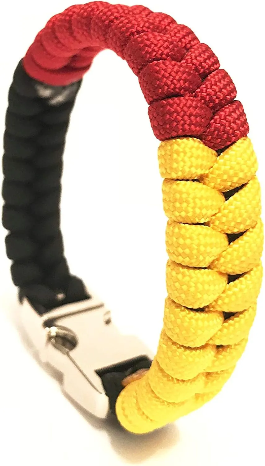 Germany Flag M Series Mens & Women Paracord Survival Bracelet Jewelry (Size 7.0 inches)