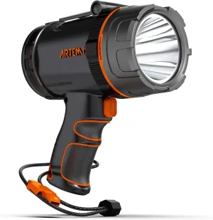 GOODSMANN Spotlight 1500 Lumen Marine Spotlight Waterproof Rechargeable Spot Lights Handheld Flashlight for Boats 9212-89202-01A
