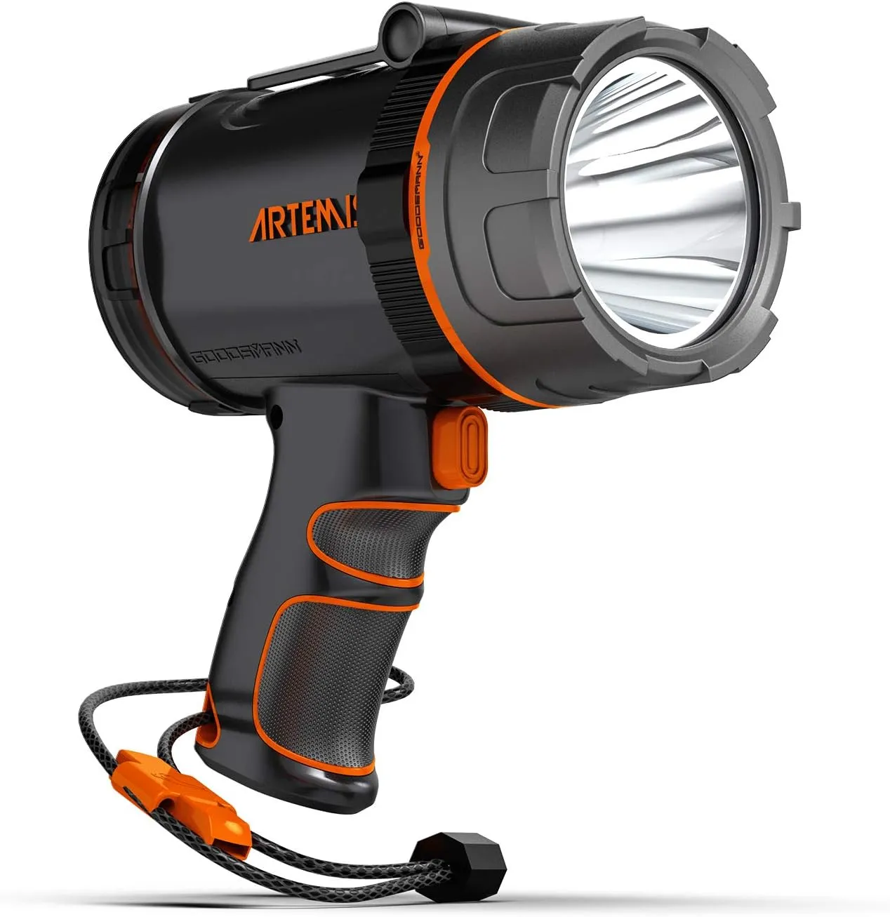 GOODSMANN Spotlight 1500 Lumen Marine Spotlight Waterproof Rechargeable Spot Lights Handheld Flashlight for Boats 9212-89202-01A