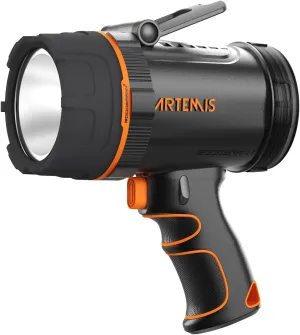 GOODSMANN Spotlight Rechargeable LED Spot Light Flashlight 1000 Lumen Waterproof Handheld Lights Portable Spotlight Rechargeable with Emergency Whistle 9212-89201-01A
