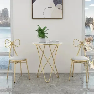 Green and gold butterfly stool