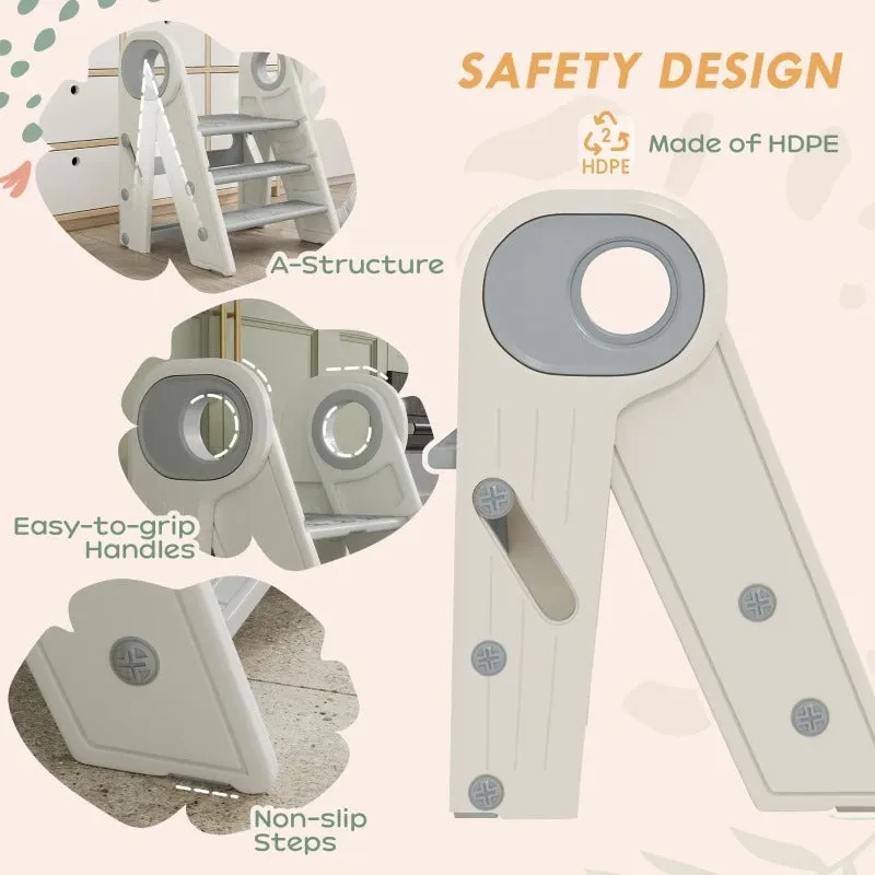 Grey Non-Slip, AIYAPLAY Tower Toddler Handle, Foldable With Non-Slip, Excellent aftercare Adjustable And Worldwide delivery