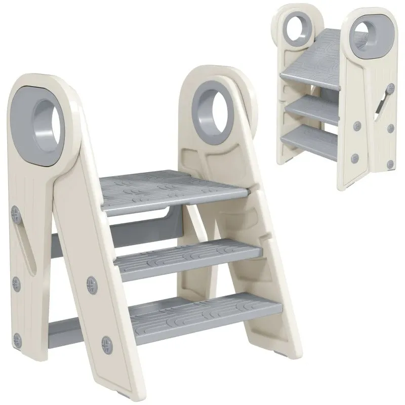 Grey Non-Slip, AIYAPLAY Tower Toddler Handle, Foldable With Non-Slip, Excellent aftercare Adjustable And Worldwide delivery
