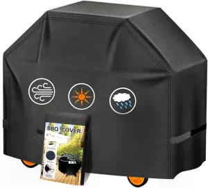 Grill Cover, 58 inch Heavy Duty BBQ Gas Grill Cover for Outdoor Grill, Charbroil Grill Cover Barbecue Waterproof for Weber Char-Broil Monument, Dyna-glo Nexgrill T-Spun Polyester