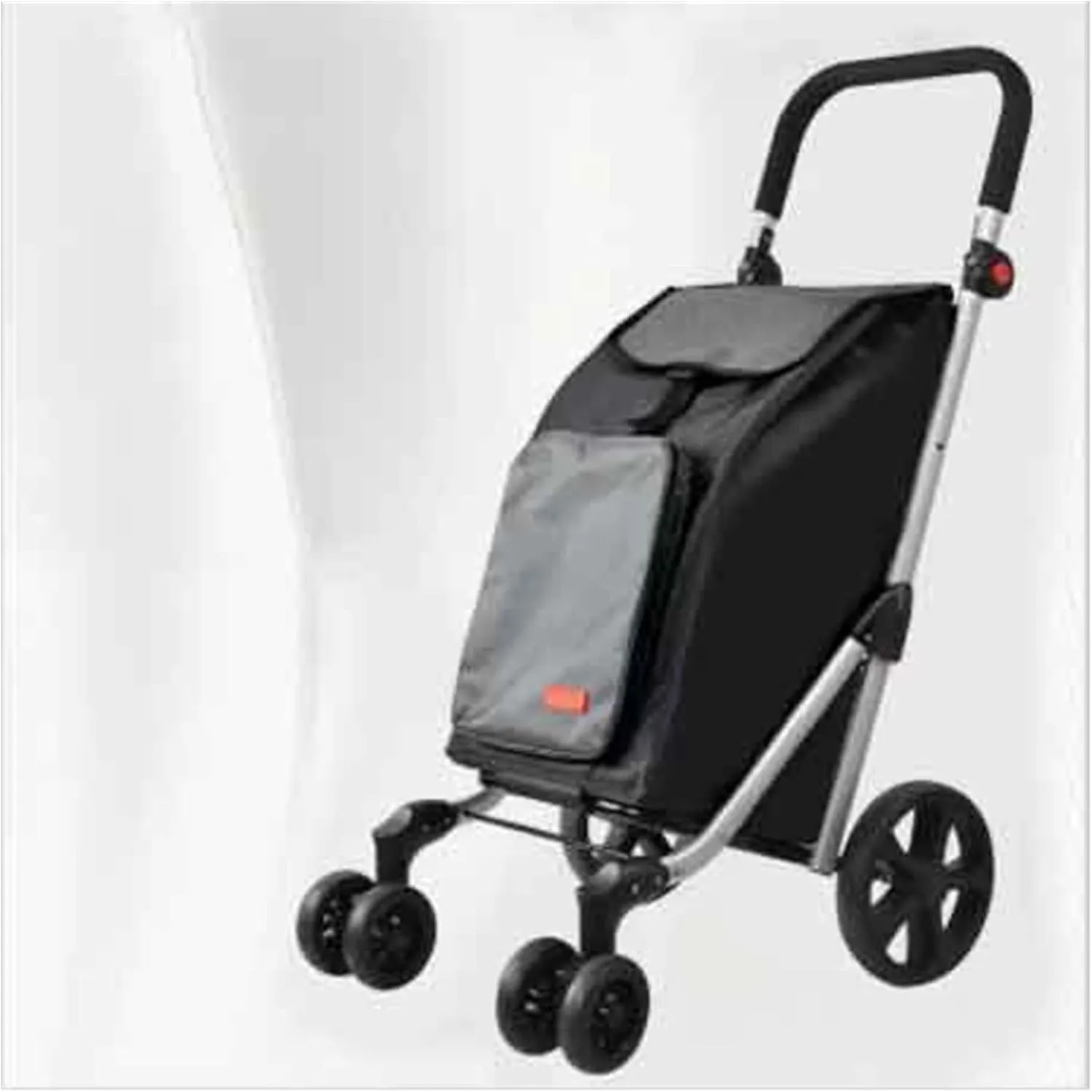 Grocery Trolley Folding Four-Wheeled Grocery Shopping Cart Photography Trolley Trolley for Home Use Trolleys/Portable Shopping Cart
