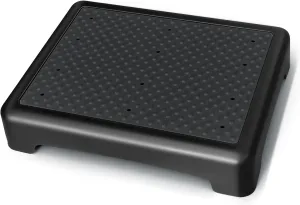 GWNF3.35'' Step Stool – 600lb Capacity Sturdy Lightweight Non-Slip Step Stools for Seniors, Kids & Adults | Wide Mobility Step Stool for Bedside, Car, Kitchen, Bathroom & Daily Use（Black-Black）