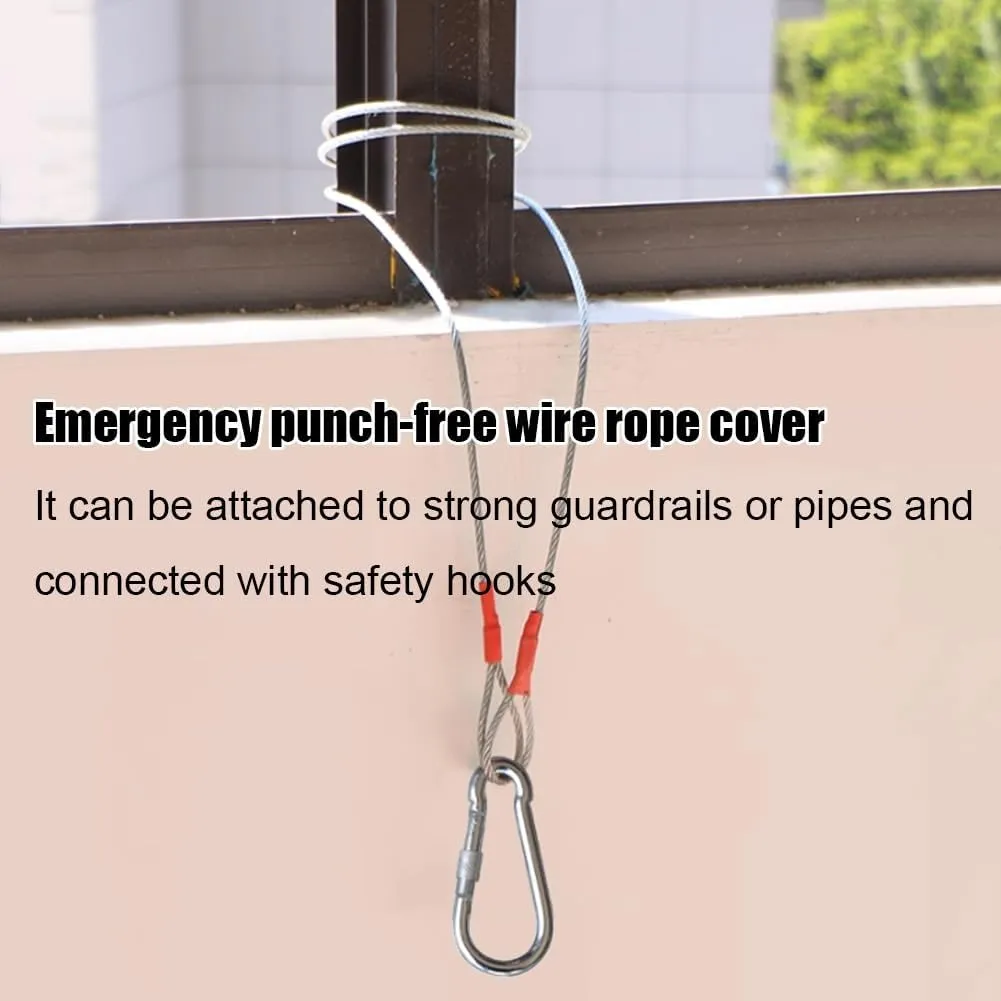 GZHERVICES High Rise Escape Descent Device, 2-33 Floor Fire Escaper, Safety Descent Rope System, Home Fire Safety Rope, Building Escape Evacuation Kit(40m/131.2ft)