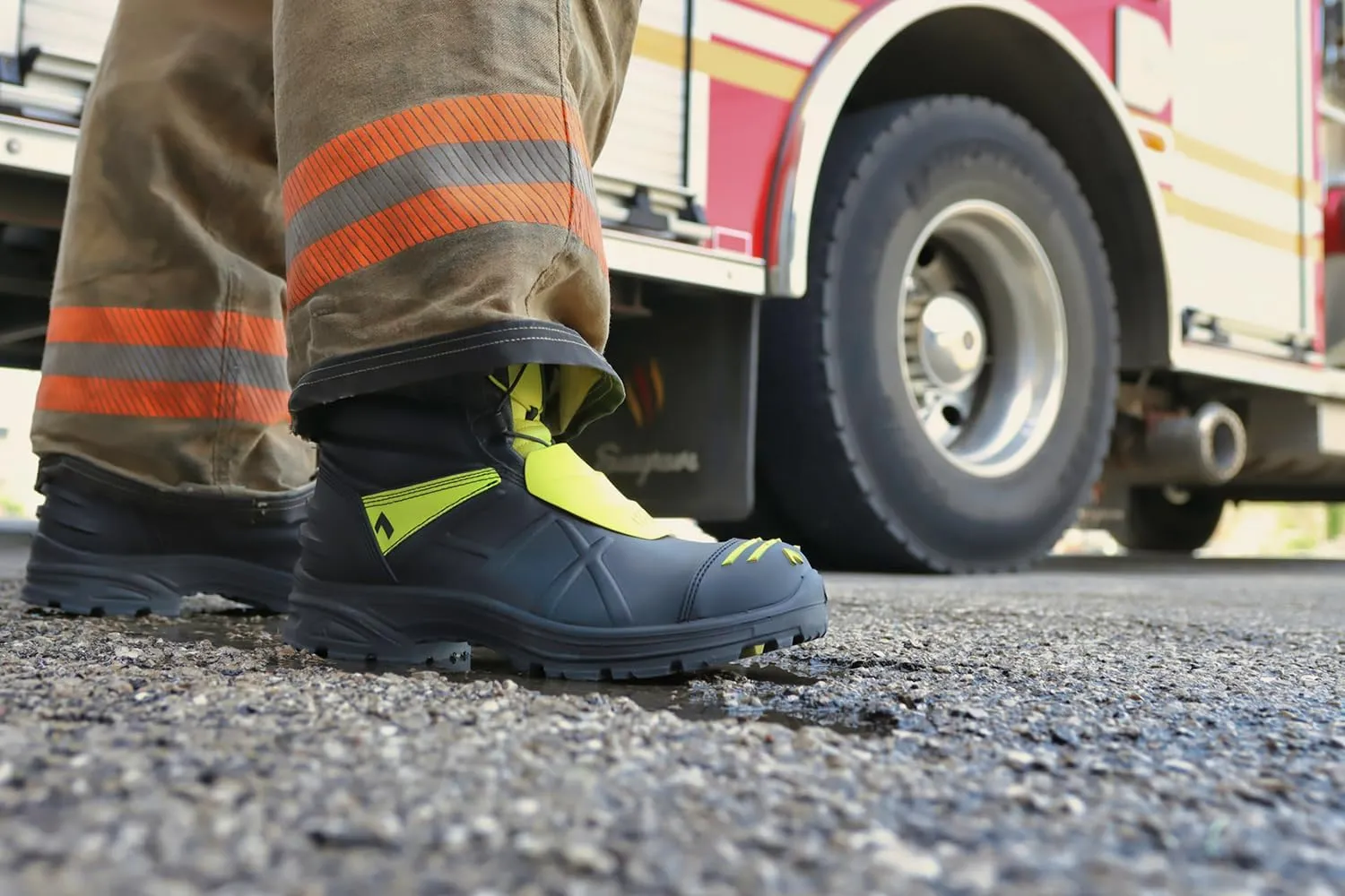 HAIX Fire Eagle Xtreme Women's Composite-Toed Lightweight Waterproof Firefighting Boots with Anti-Slip Soles