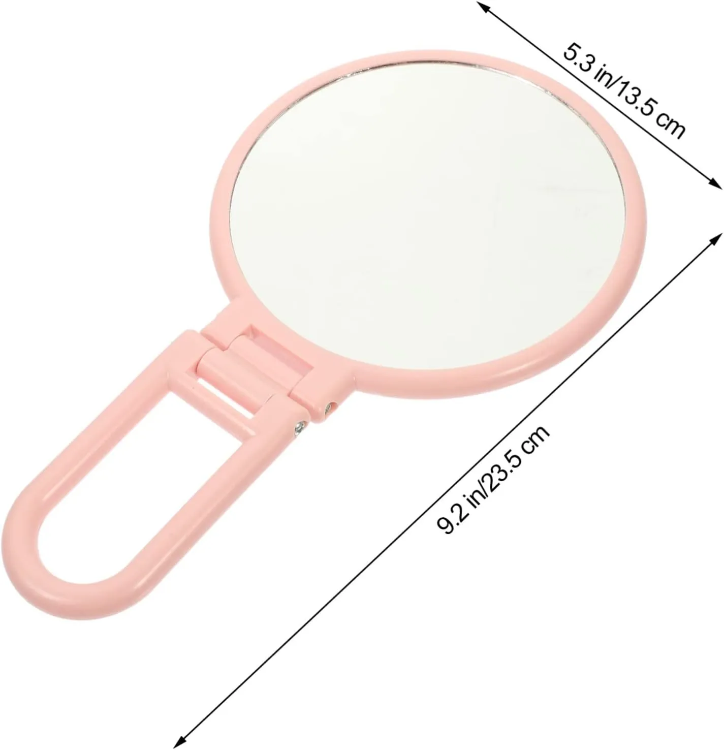 Handheld Cosmetic Mirror Double-Sided Portable Folding Makeup Mirror with Magnifying Feature Travel-Friendly Desktop Vanity Mirror for Women