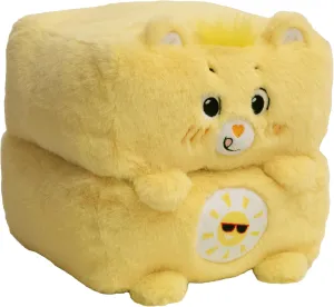 Happy Nappers: Care Bears 10" Pop N' Play Cube - Funshine Bear - Mushmillow Character Unfolds Into A Plush Pillow, Multi-Use, Chair-Footrest