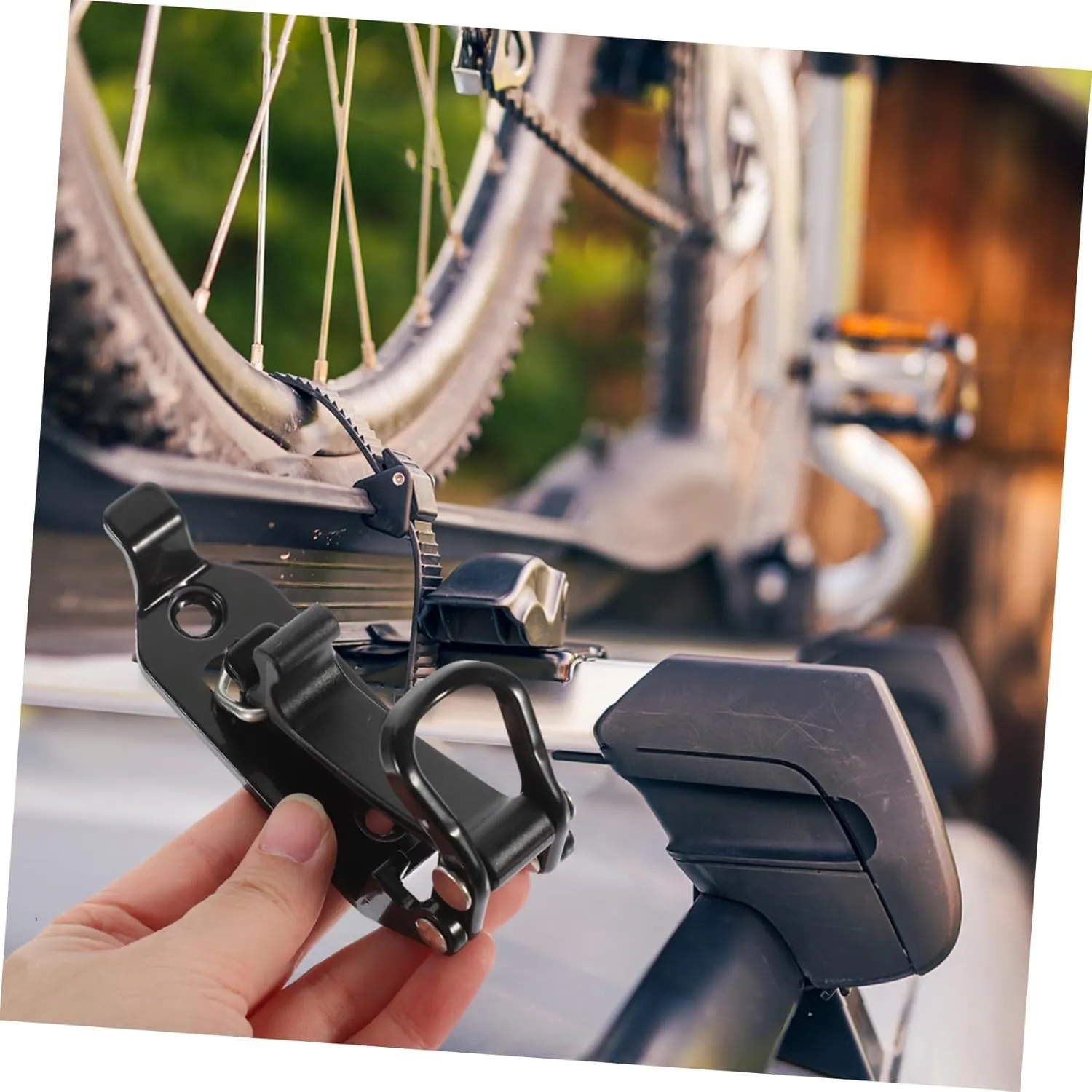 Happyyami 2pcs Automotive Shovel Mount Stand Car Shovel Holder Clamp for Roof Rack