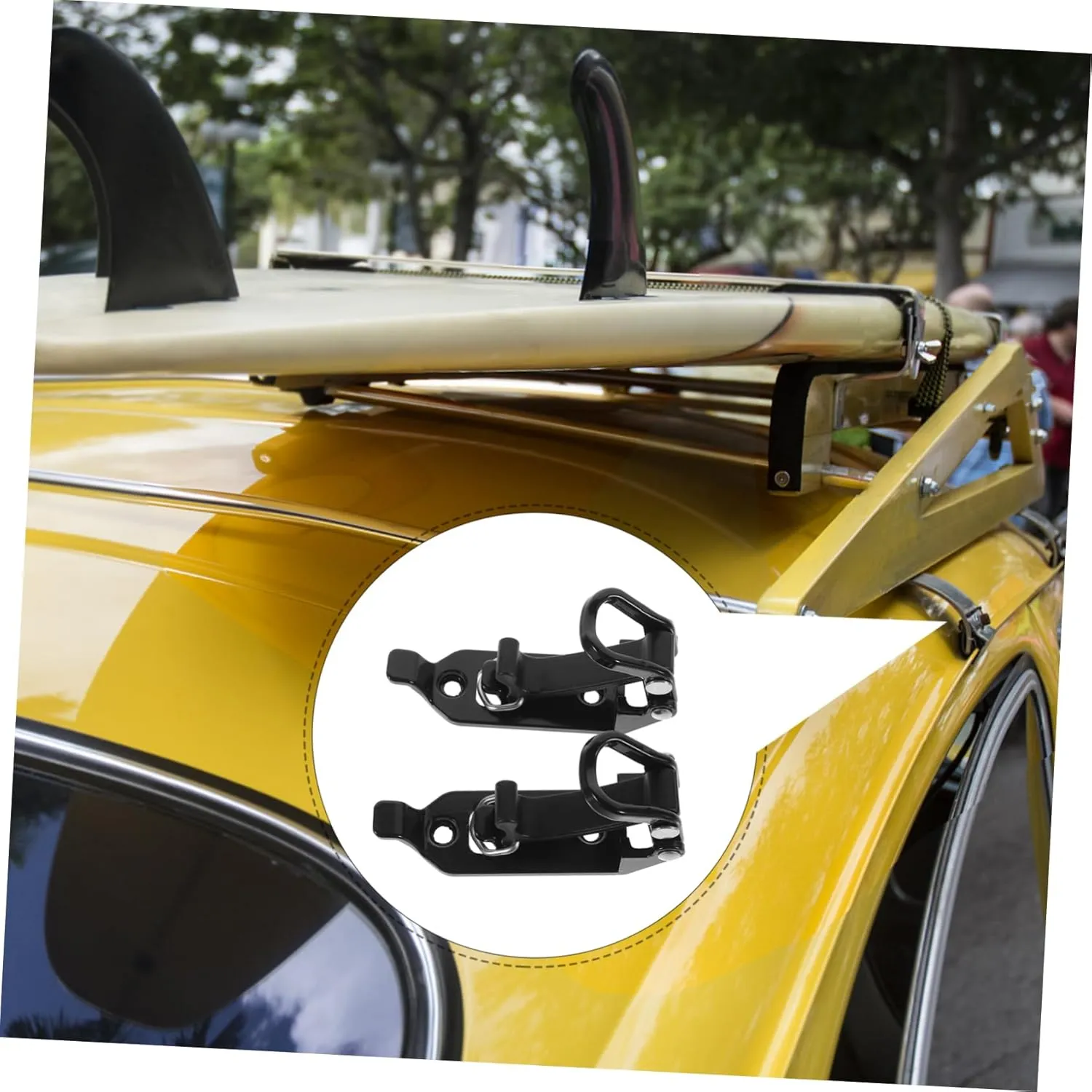 Happyyami 2pcs Automotive Shovel Mount Stand Car Shovel Holder Clamp for Roof Rack