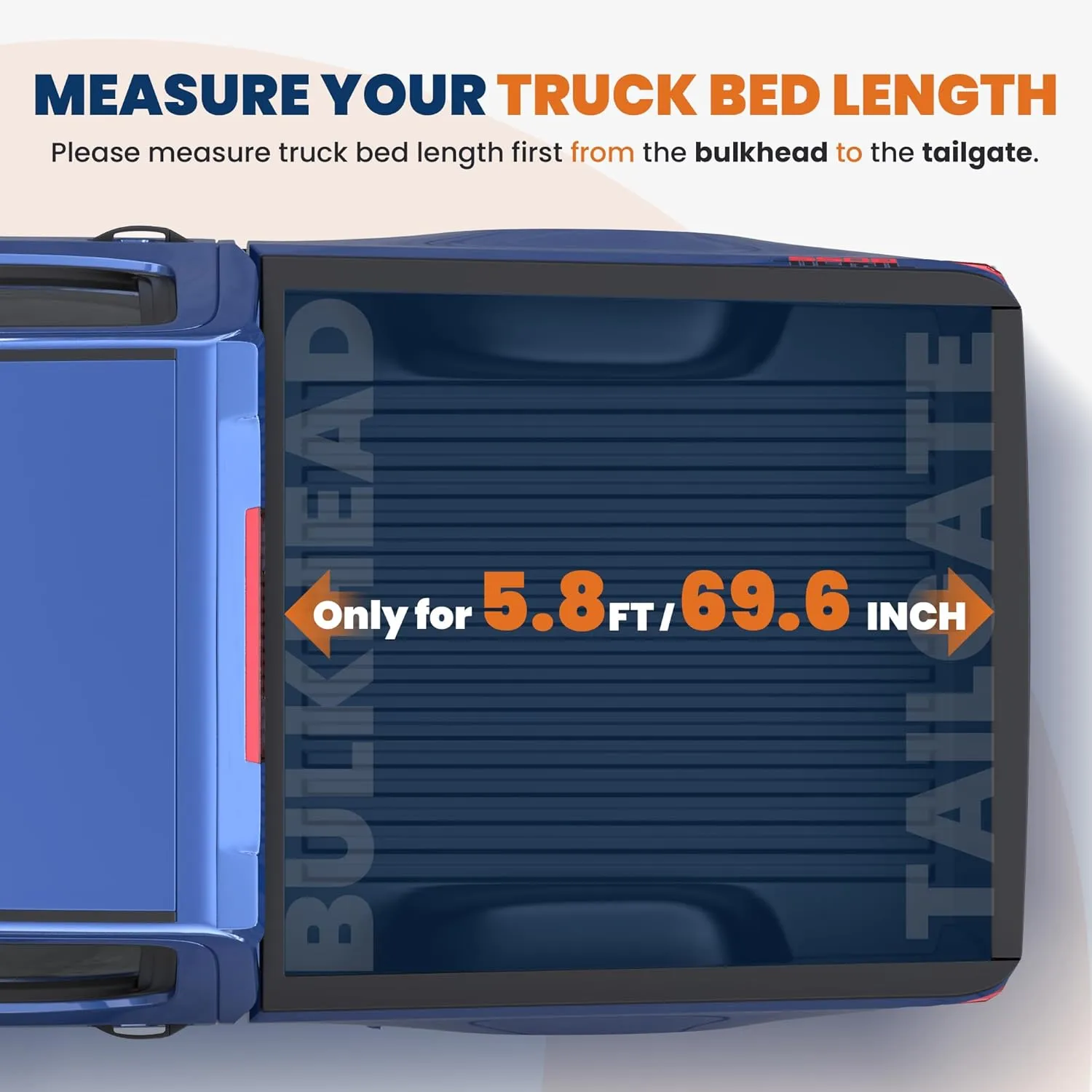 Hard Folding Quad 4-Fold Tonneau Cover Compatible with 2024 2025 Chevy Silverado GMC Sierra 1500/2019-2023 Chevy Silverado GMC Sierra 1500 (ONLY New Body) Fleetside 5.8FT Truck Bed Cover