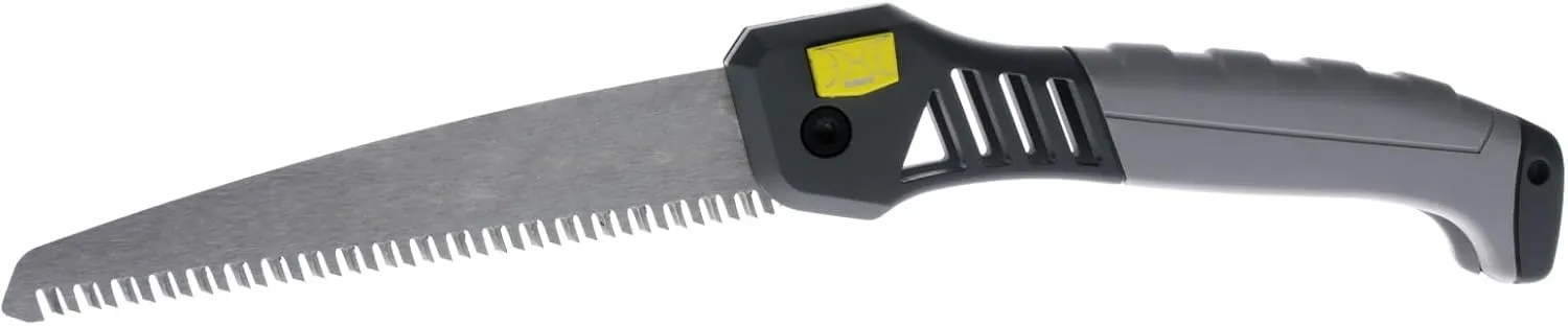 Hawk Wood Saw | Durable Corrosion-Resistant High Carbon Steel Folding Hand Saw for Tree Trimming | 7in Blade with 3 Opening Positions | Folds to 8.25in