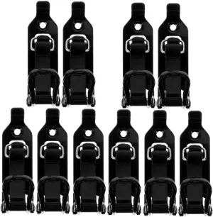 Healifty 5sets 2pcs Metal Car Roof Rack Shovel Mount Clamp Versatile Tool Holder for Roof Racks Easy Installation Reliable Fastening Stylish Design for Enhanced Work Efficiency 2pcs*5