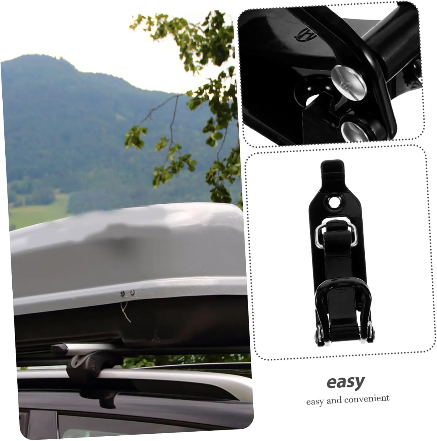 Healifty 5sets 2pcs Metal Car Roof Rack Shovel Mount Clamp Versatile Tool Holder for Roof Racks Easy Installation Reliable Fastening Stylish Design for Enhanced Work Efficiency 2pcs*5