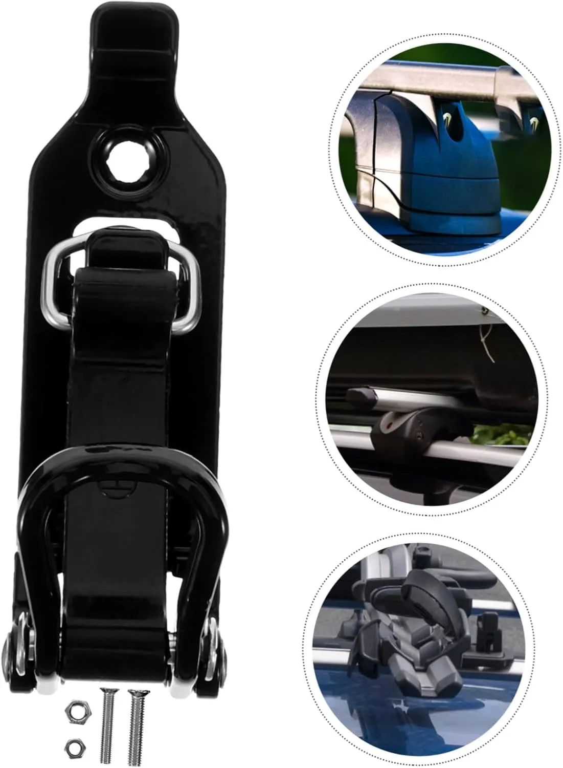 Healifty 5sets 2pcs Metal Car Roof Rack Shovel Mount Clamp Versatile Tool Holder for Roof Racks Easy Installation Reliable Fastening Stylish Design for Enhanced Work Efficiency 2pcs*5