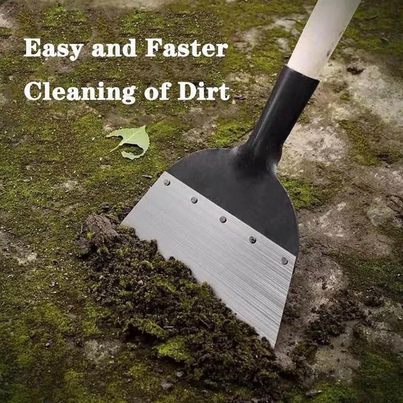 Heavy-Duty All-Steel Garden Shovel - Multifunctional Cleaning Tool