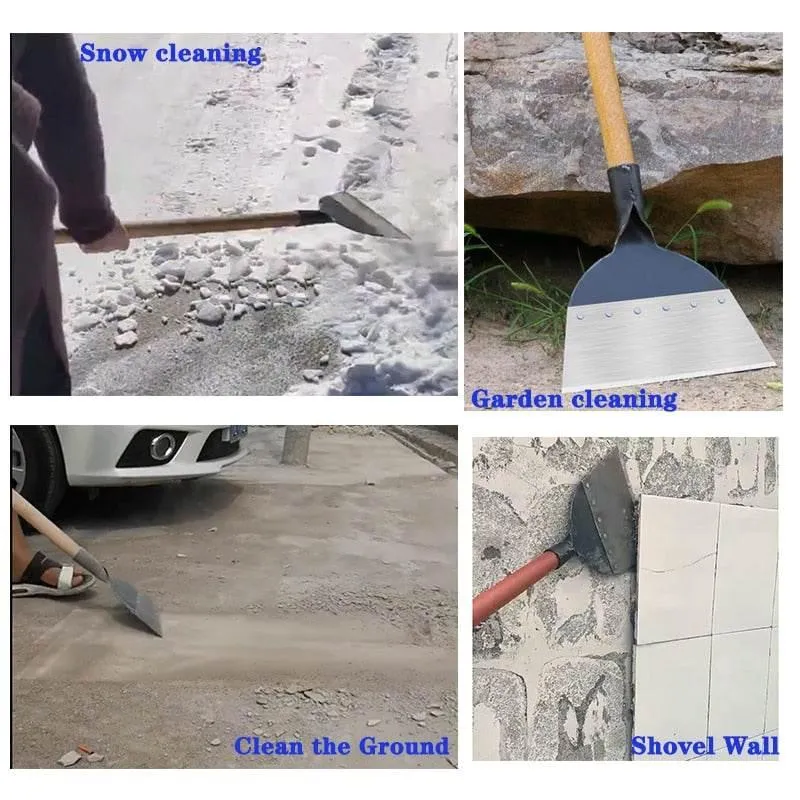Heavy-Duty All-Steel Garden Shovel - Multifunctional Cleaning Tool