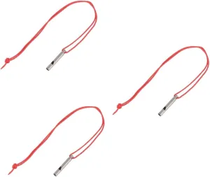 Hemoton Titanium Whistle Sports Outdoors Hiking Sports Whistle with Lanyard Party Survival Emergency Whistle