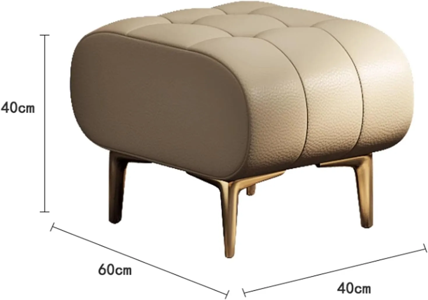 High End Leather Sofa Stool, Household Footrest Nordic Small Benc, Creative Solid Wood Doorway Change Shoe Bench, Imperial Concubine Footstool, for Living Room, Bedr E