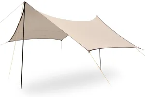 Himalaya Rain Tarp for Camping 6-8 Person Tent Tarp with 2 Poles Camping Canopy Sun Shield Tarp UPF 50  Outdoor Camp Traveling Awning Backpacking (157.4" x 141.7", Hexagon)