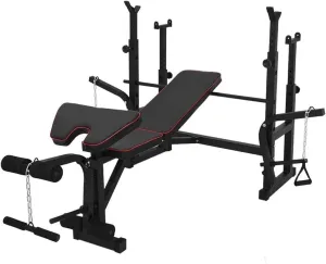 Home Dumbbell Bench All-in-One Weightlifting Bench Press Bench,Utility Barbell Bed Squat Rack,Heavy Duty Core Strength Training Fitness Equipment for Home Gym Full-Body Workout
