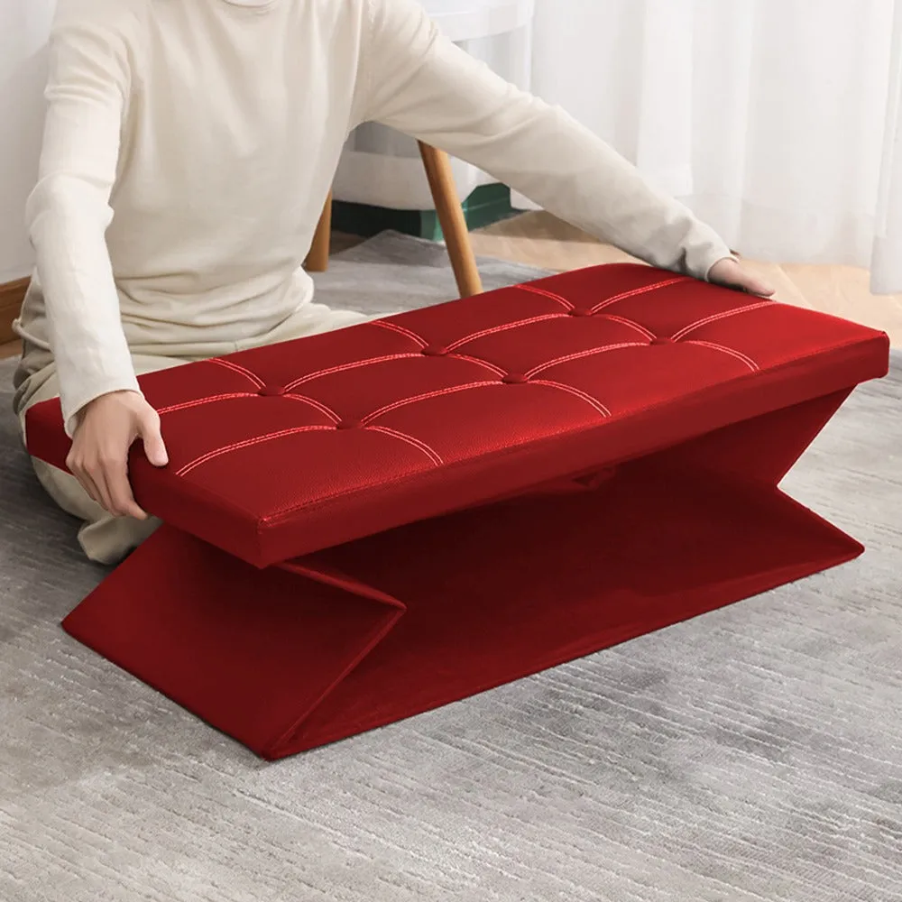 Home Organization Sofa cum Stool | Ottoman Fabric and Durable Sofa | 76x38x38 Cm