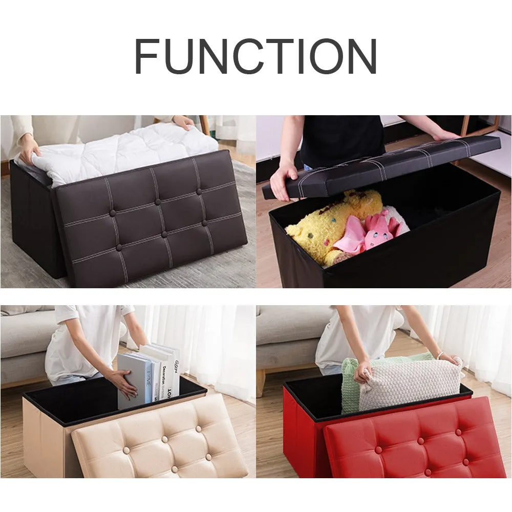 Home Organization Sofa cum Stool | Ottoman Fabric and Durable Sofa | 76x38x38 Cm