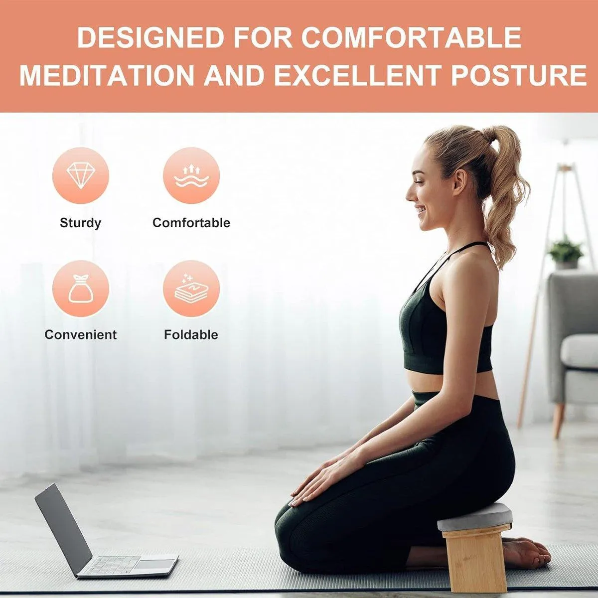 Home Yoga Meditation Stool Comfortable Floor Seating Cushion Relaxation Chair