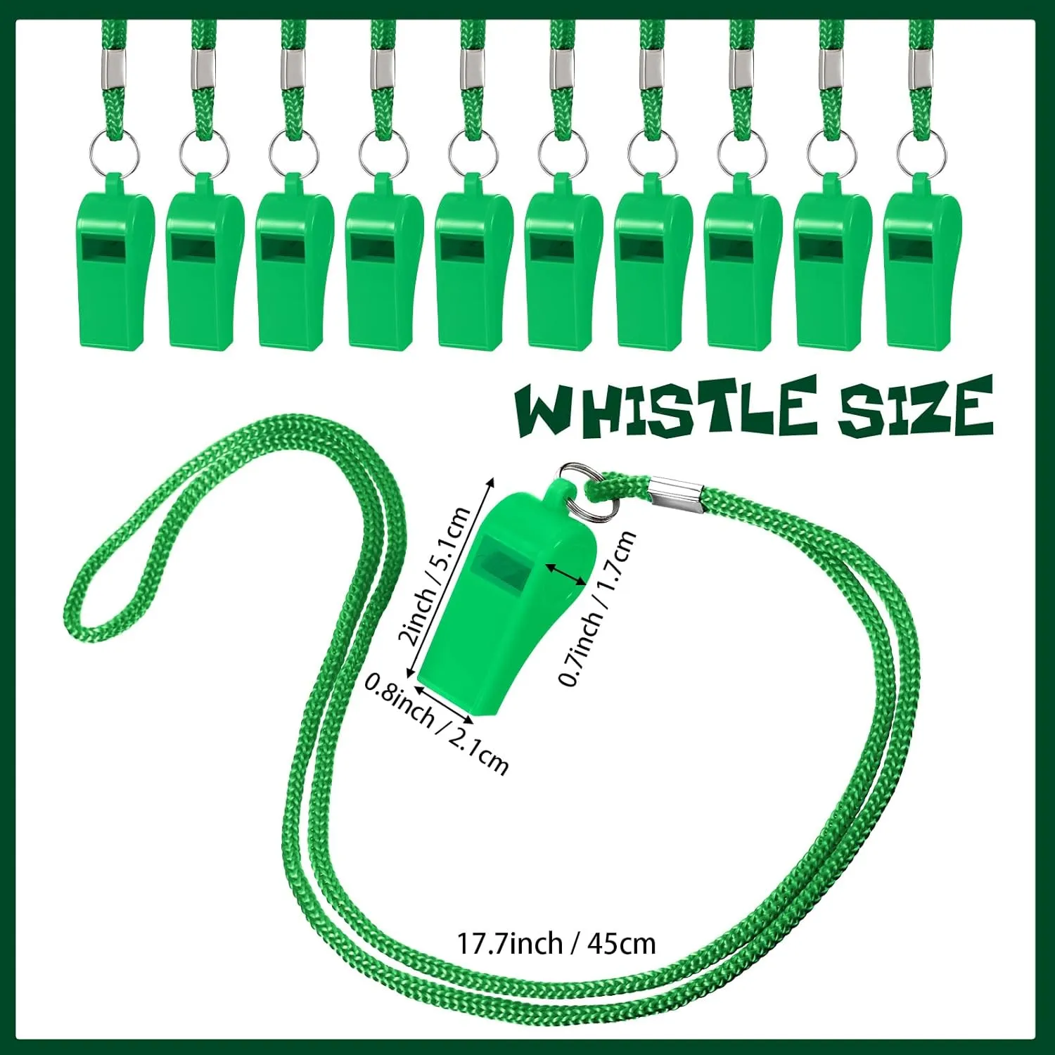 Honoson Whistle for Adults with Lanyard Plastic Safety Emergency Whistle Survival Loud for Lifeguard Coaches Hiking Outdoor Camping Accessories
