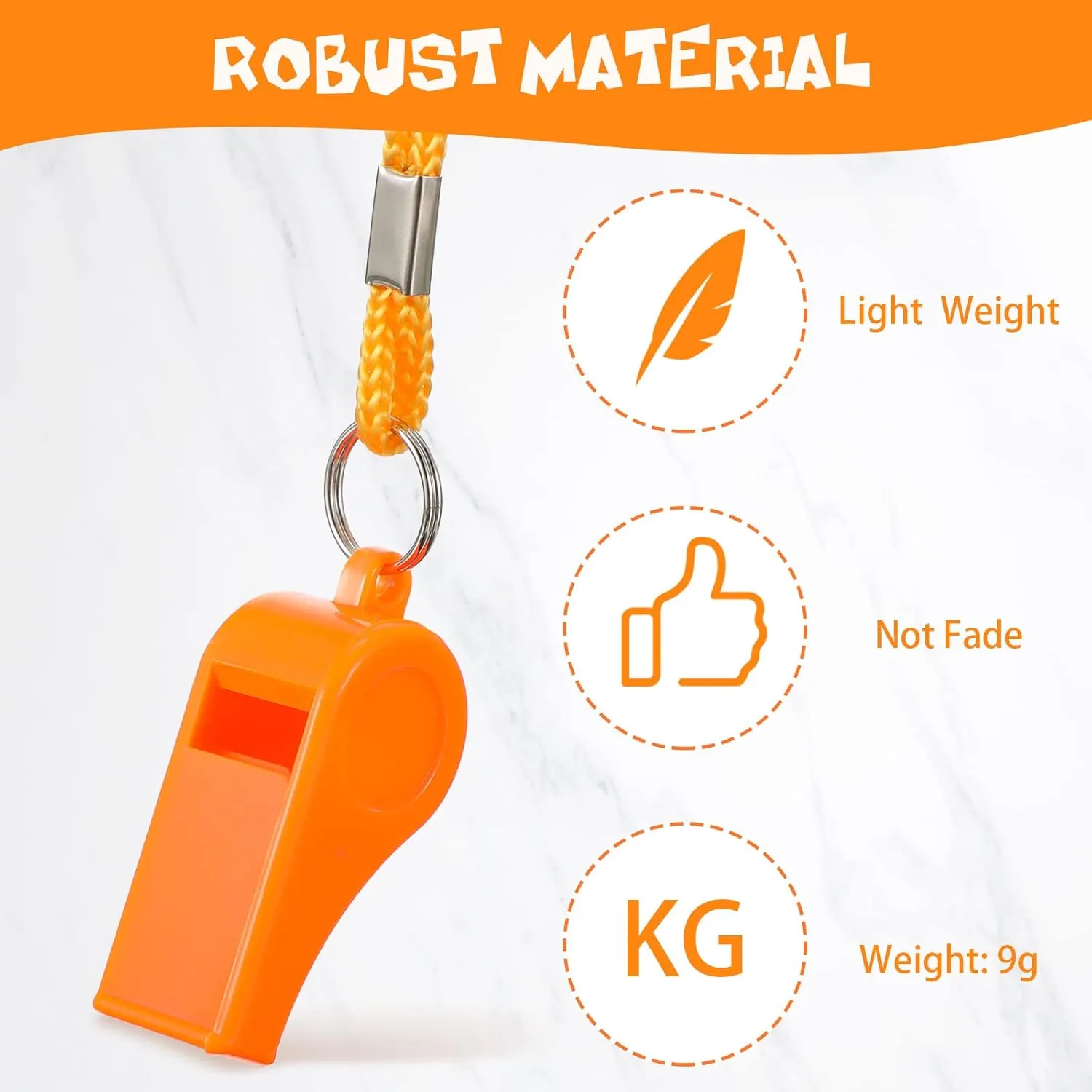 Honoson Whistle for Adults with Lanyard Plastic Safety Emergency Whistle Survival Loud for Lifeguard Coaches Hiking Outdoor Camping Accessories