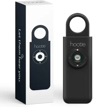 Hootie Personal Keychain Alarm for Women, Men, and Kids Protection - Hand Held Safety Siren, Black, White, and Navy (3 Pack)