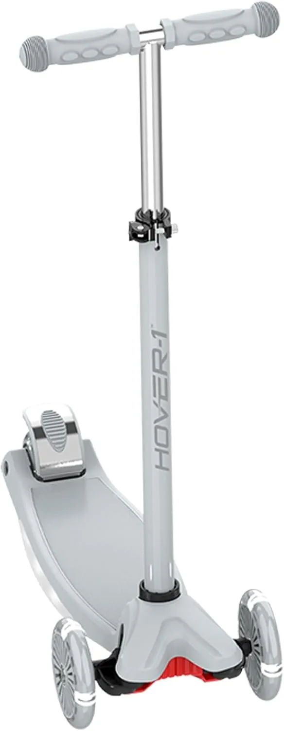 Hover-1 Scout Folding Kick Scooter for Kids with Multicolor Wheel Lights, 4.8” Front Wheels, Rear Foot Brake, and 110 LB Weight Capacity