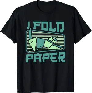 I Fold Paper Folding Owl Paper Crane Master Origami T-Shirt
