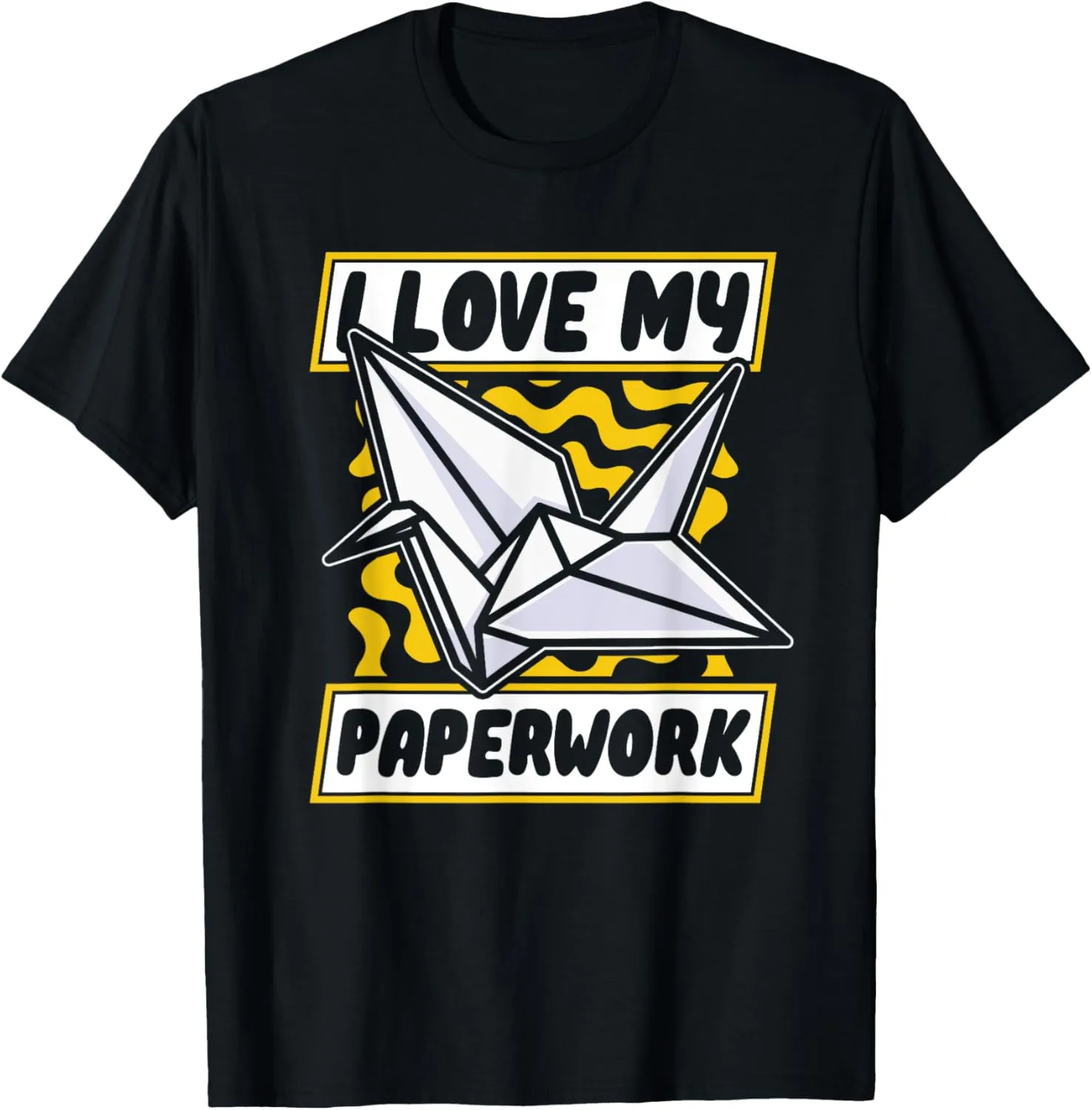I Love My Paperwork Owl Paper Crane Folding Master Origami T-Shirt