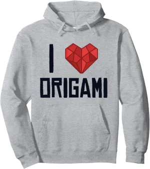 I love Origami Paper Crane Folding Owl Master Origami Pullover Hoodie