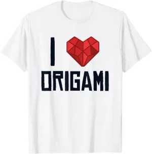 I love Origami Paper Crane Folding Owl Master Origami T-Shirt