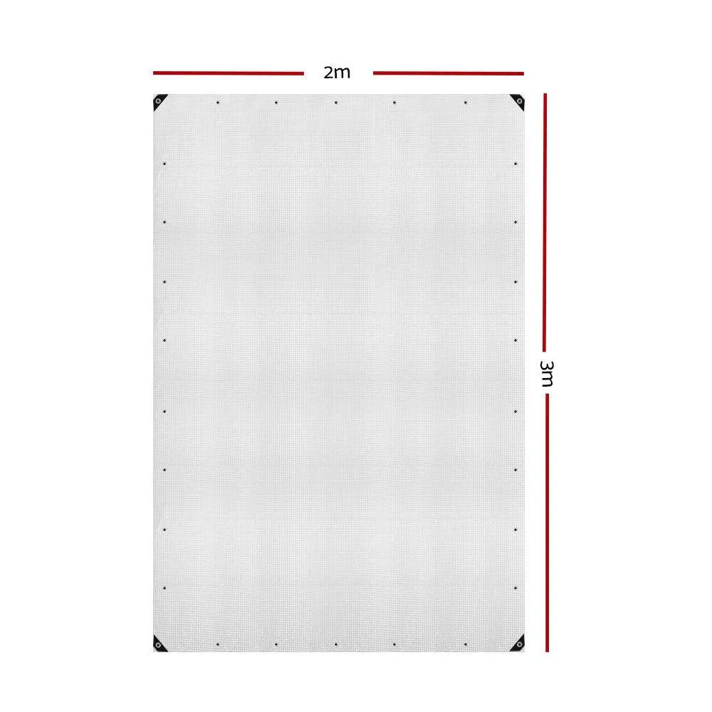 Instahut 2x3m Tarp Camping Tarps Poly Tarpaulin Heavy Duty Cover 135gsm Clear
