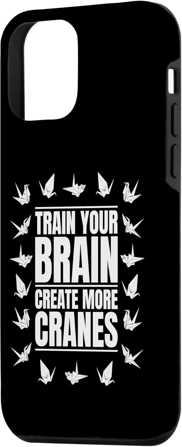 iPhone 12 mini Train Your Brain Create More Cranes Folding Owl Origami Case