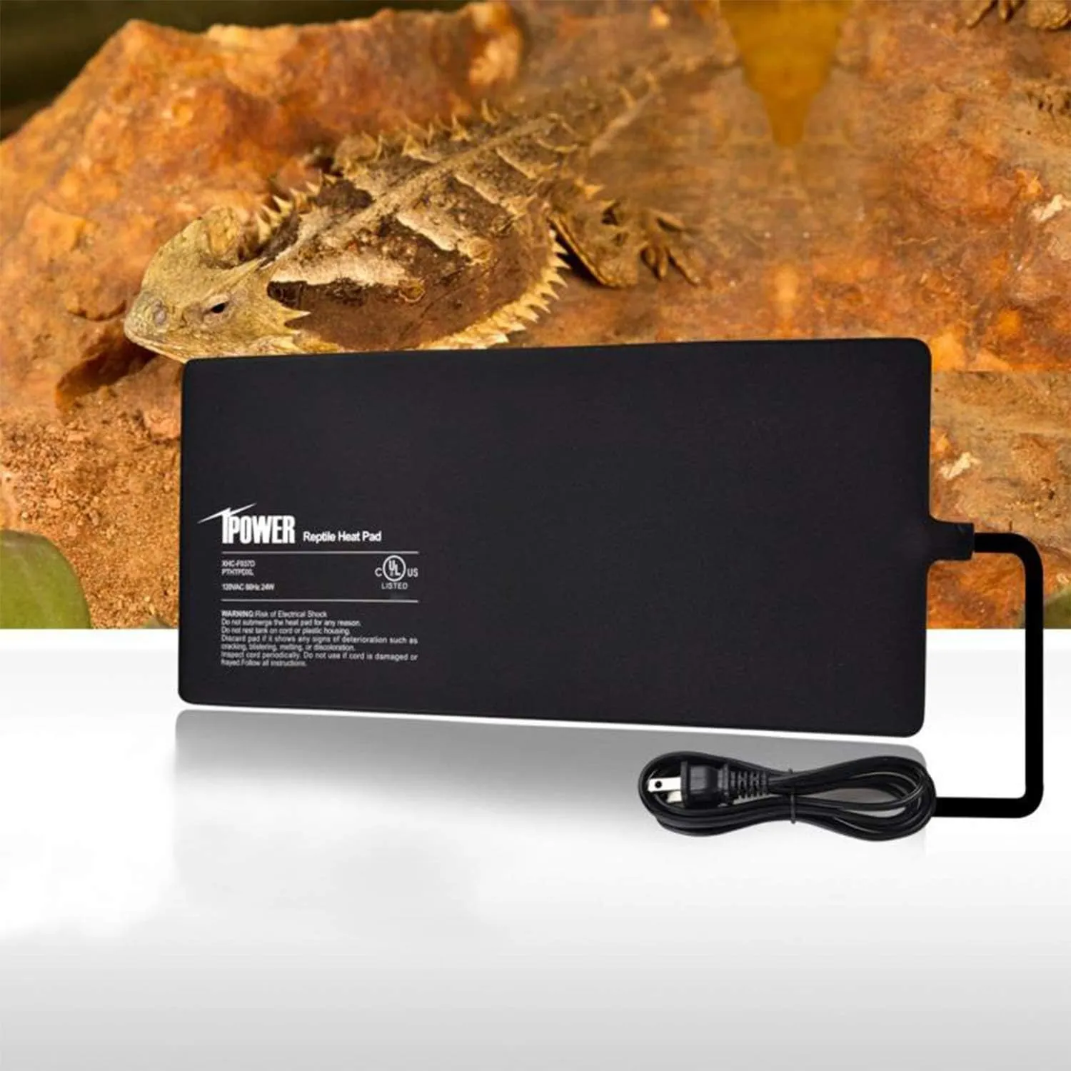 iPower 8X12 Inch Reptile Heat Pad Under Tank Heater Terrarium Warmer Heating Mat for Turtles Lizards Frogs and Other Small Animals