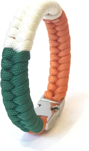 Ireland Flag Kiss Me I'm Irish Mens & Women Paracord Survival Bracelet Jewelry