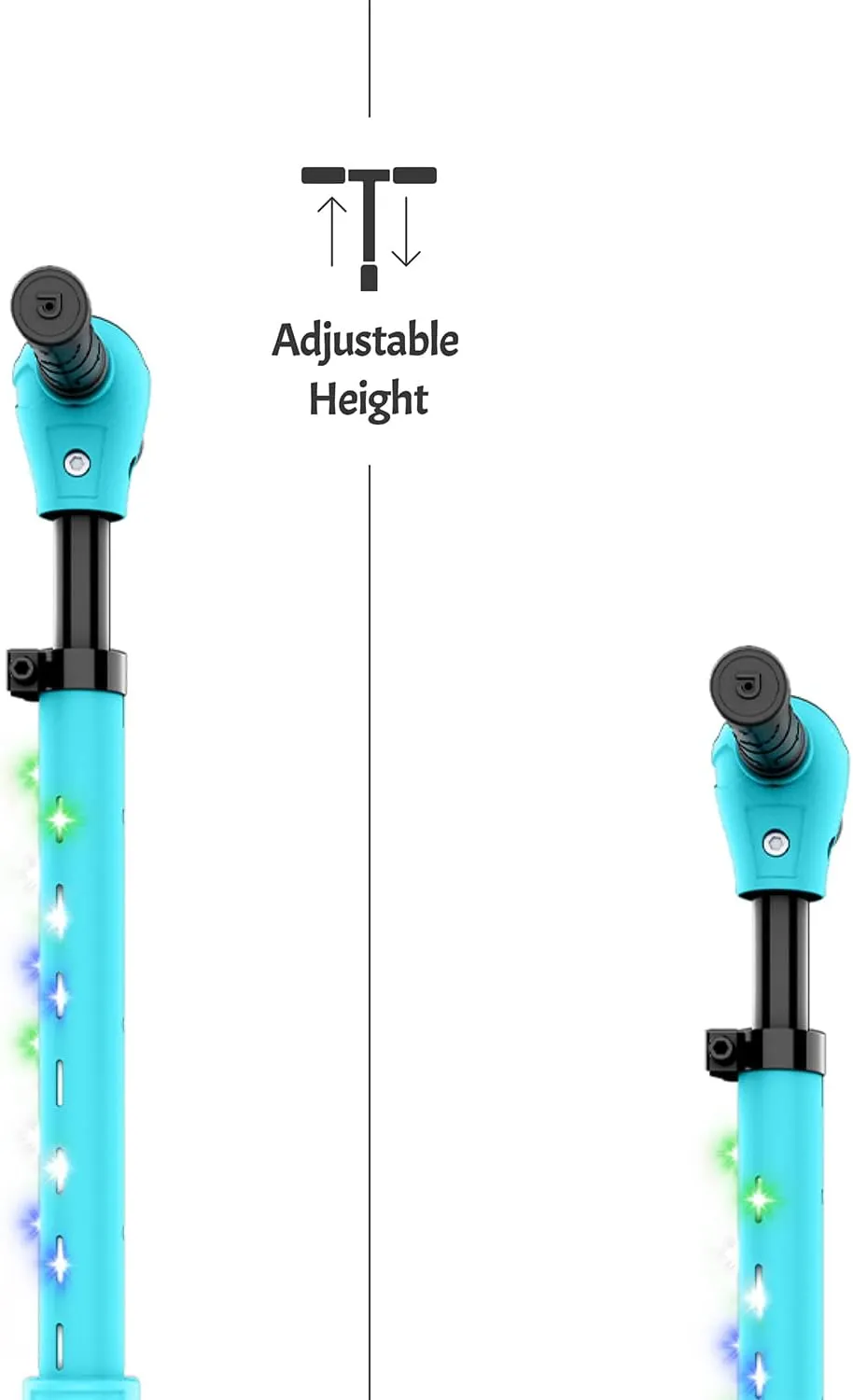 Jetson 3-Wheel Light-Up Kick Scooter, Lights on Stem & Wheels, Height Adjustable Handlebar, Rear Brake, Foldable, Ages 3 